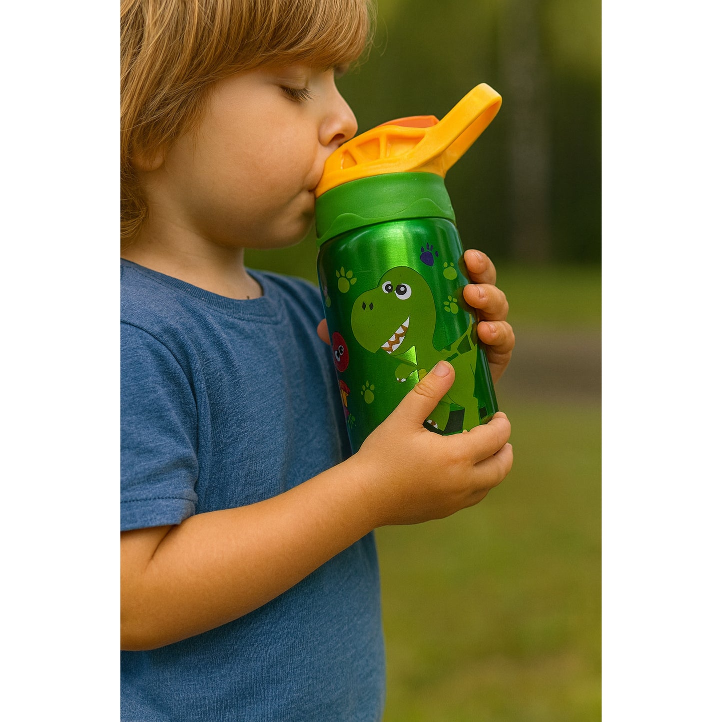 Cantimplora acero inoxidable Crazy Dino 400ml - Botella agua