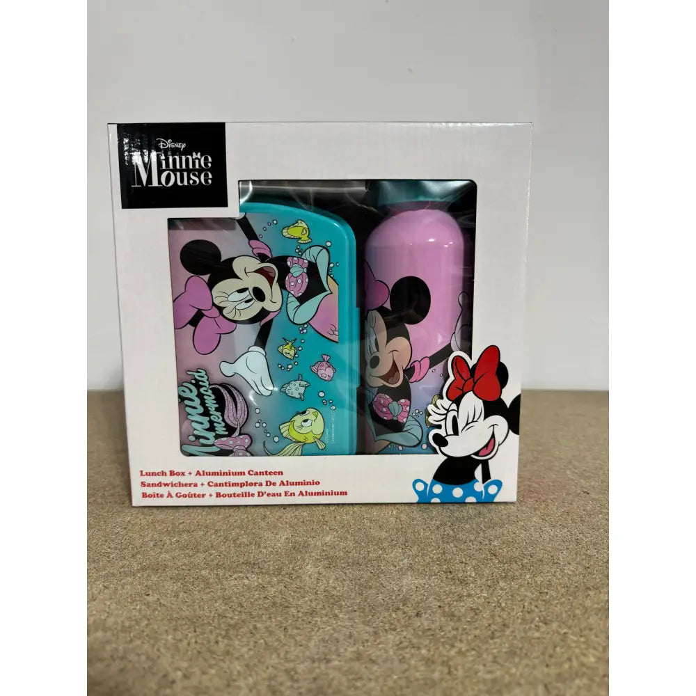 Cantimplora aluminio 500ml + Sandwichera Minnie Mouse Set Botella