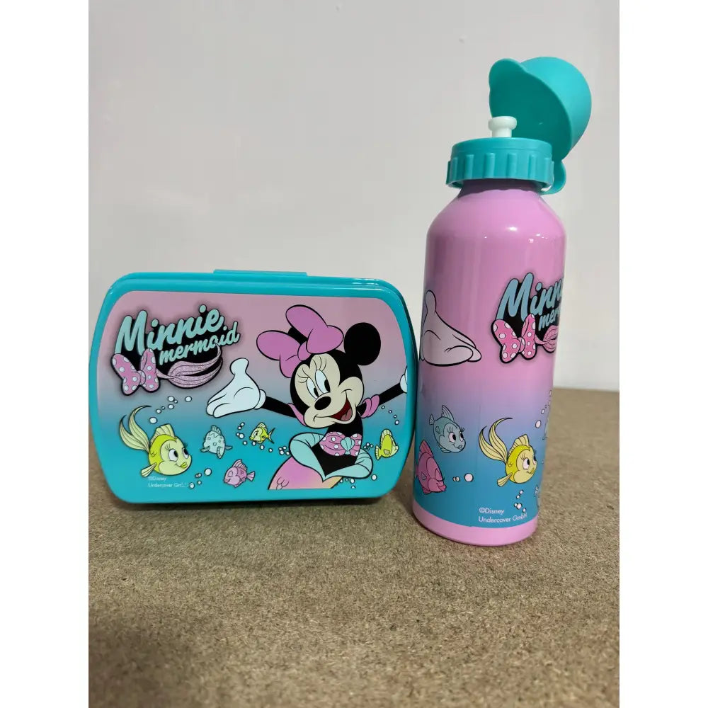 Cantimplora aluminio 500ml + Sandwichera Minnie Mouse Set Botella