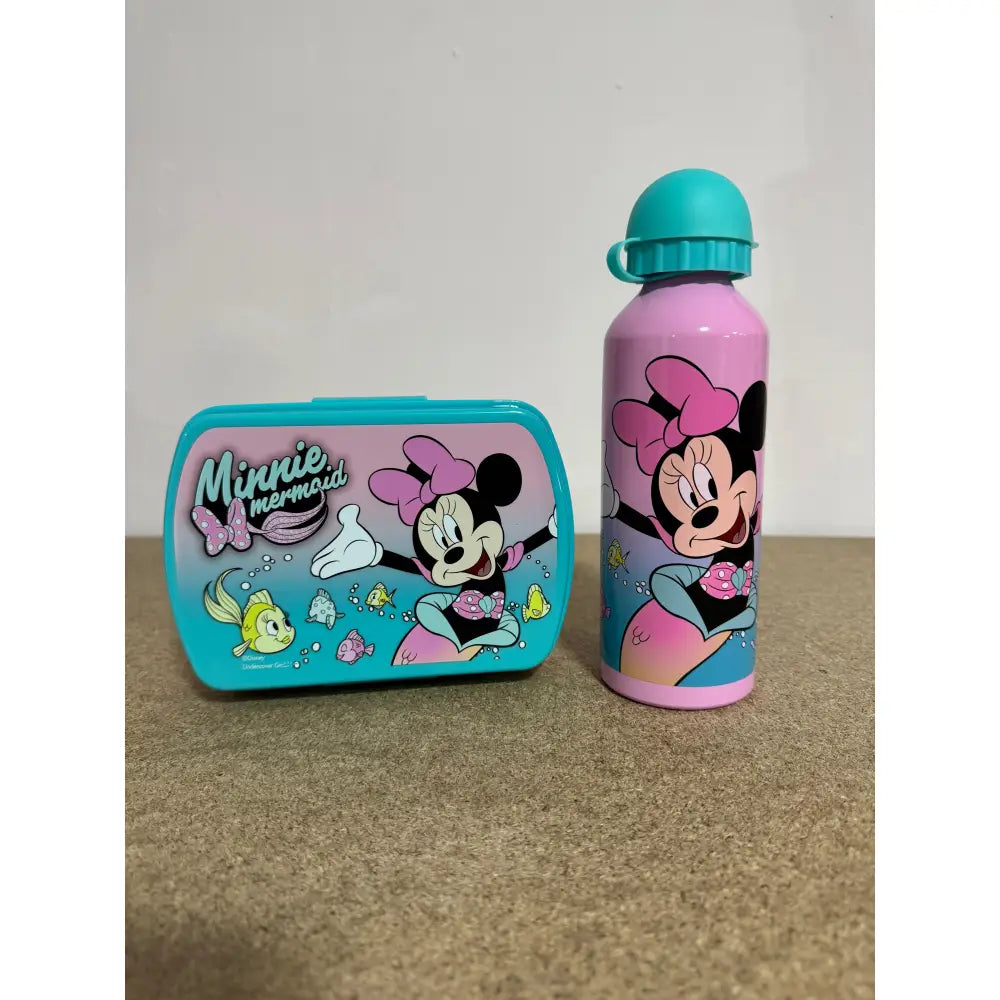 Cantimplora aluminio 500ml + Sandwichera Minnie Mouse Set Botella
