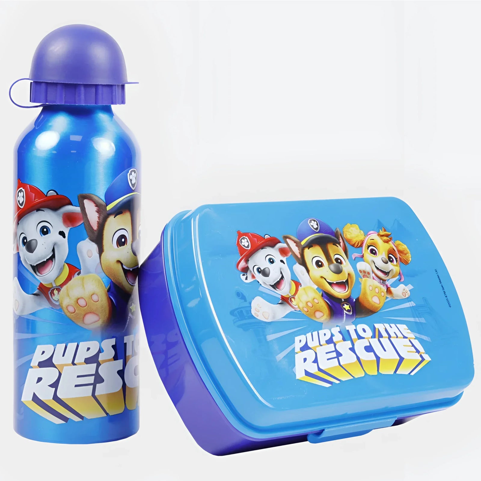 Set de cantimplora aluminio 500ml + Sandwichera Patrulla Canina - Botella