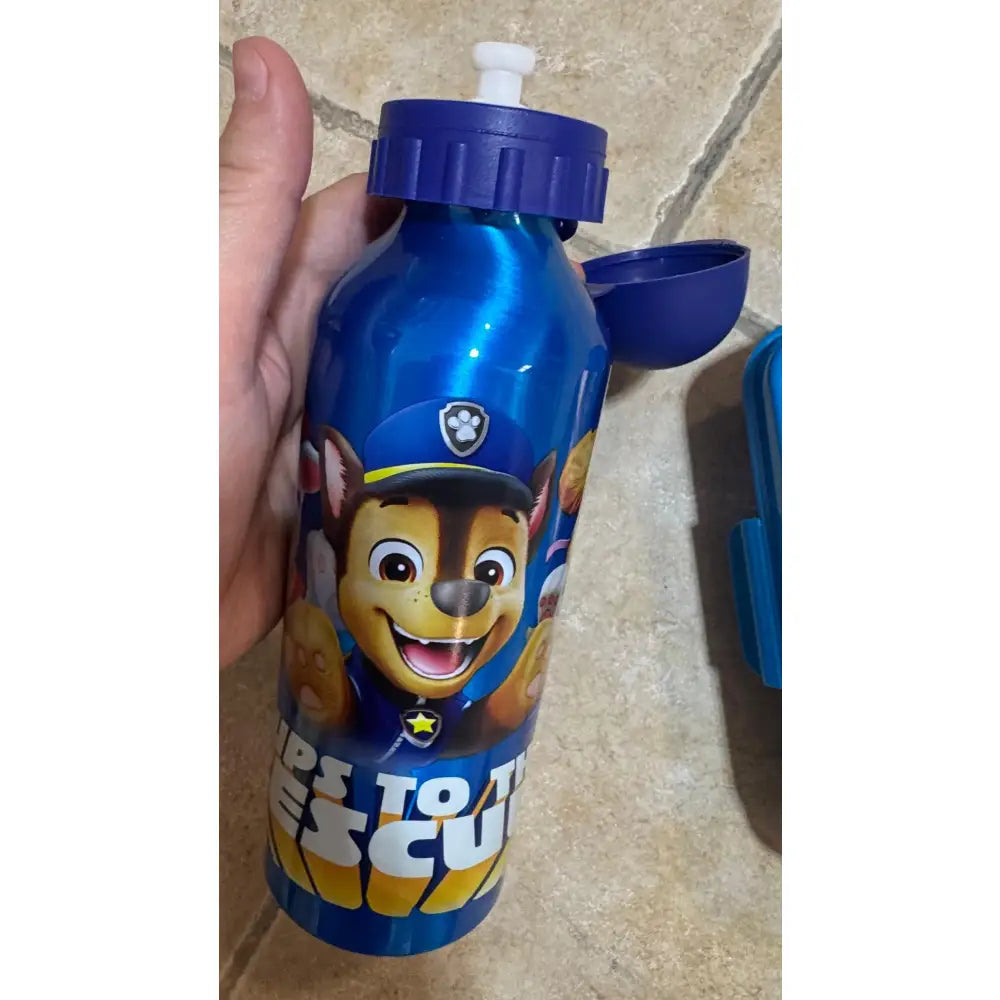 Cantimplora aluminio 500ml + Sandwichera Patrulla Canina Set Botella