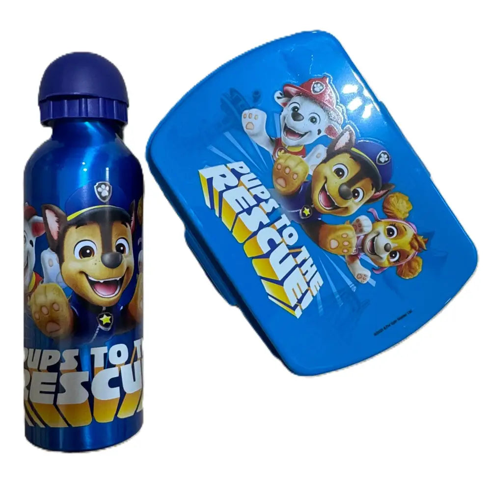 Cantimplora aluminio 500ml + Sandwichera Patrulla Canina Set Botella