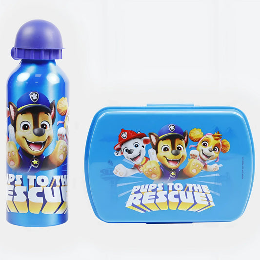 Set de cantimplora aluminio 500ml + Sandwichera Patrulla Canina - Botella
