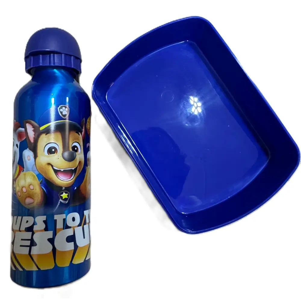 Cantimplora aluminio 500ml + Sandwichera Patrulla Canina Set Botella