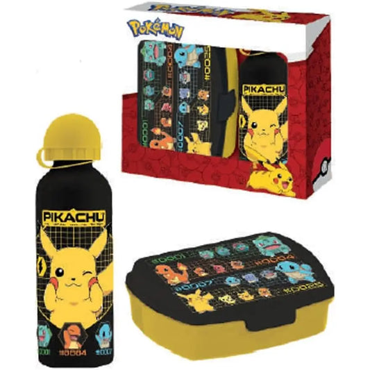 Cantimplora aluminio 500ml + Sandwichera Pokémon Set Botella
