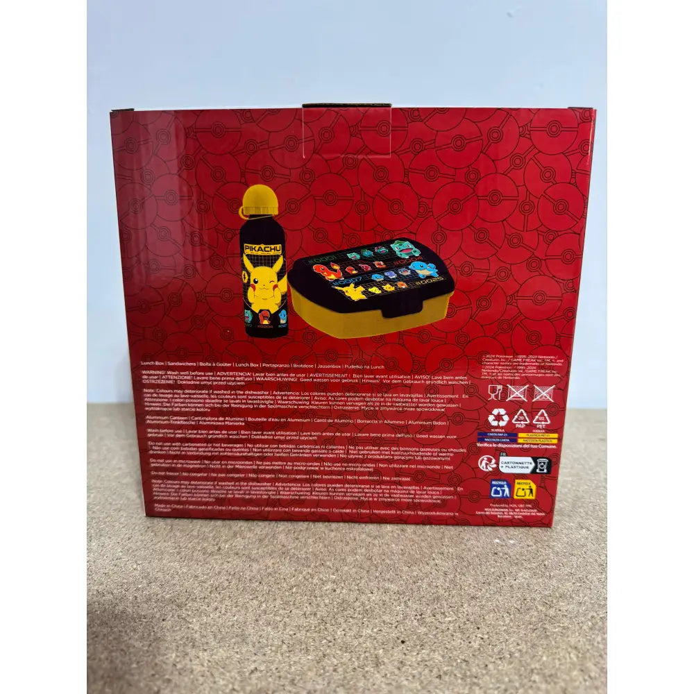Cantimplora aluminio 500ml + Sandwichera Pokémon Set Botella