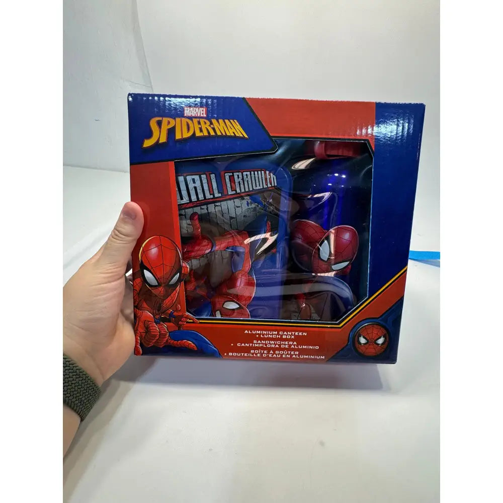 Cantimplora aluminio 500ml + Sandwichera Spiderman Set Botella