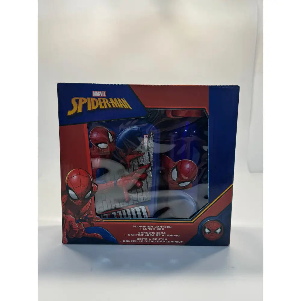 Cantimplora aluminio 500ml + Sandwichera Spiderman Set Botella