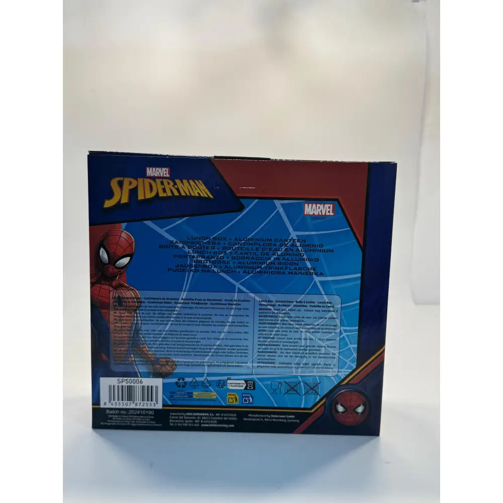 Cantimplora aluminio 500ml + Sandwichera Spiderman Set Botella
