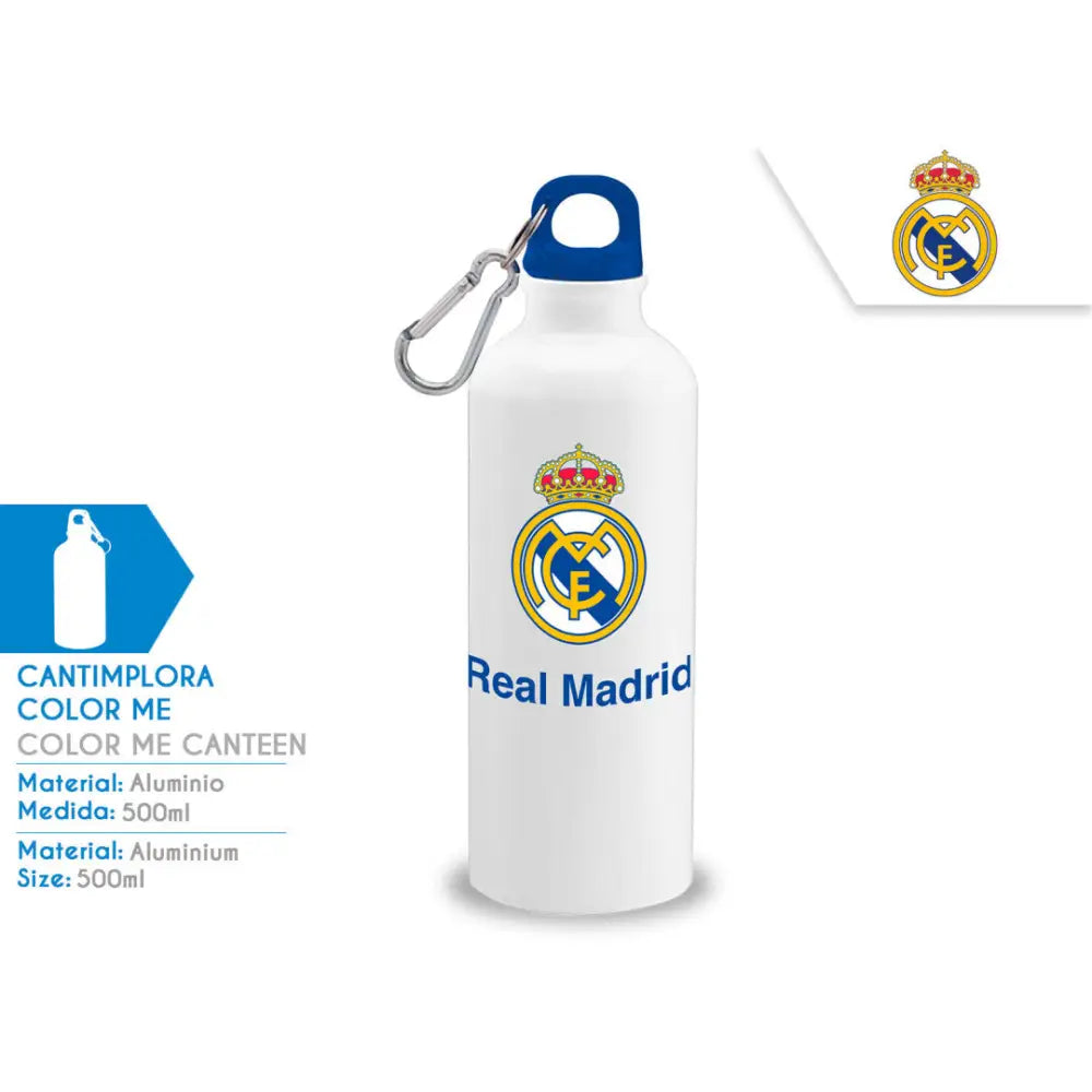 Cantimplora botella de agua 500ml aluminio Real Madrid Botella