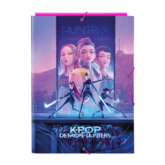 Carpeta folio 3 solapas K-POP Demon Hunters - Huntrix 26x25x33cm - carpeta