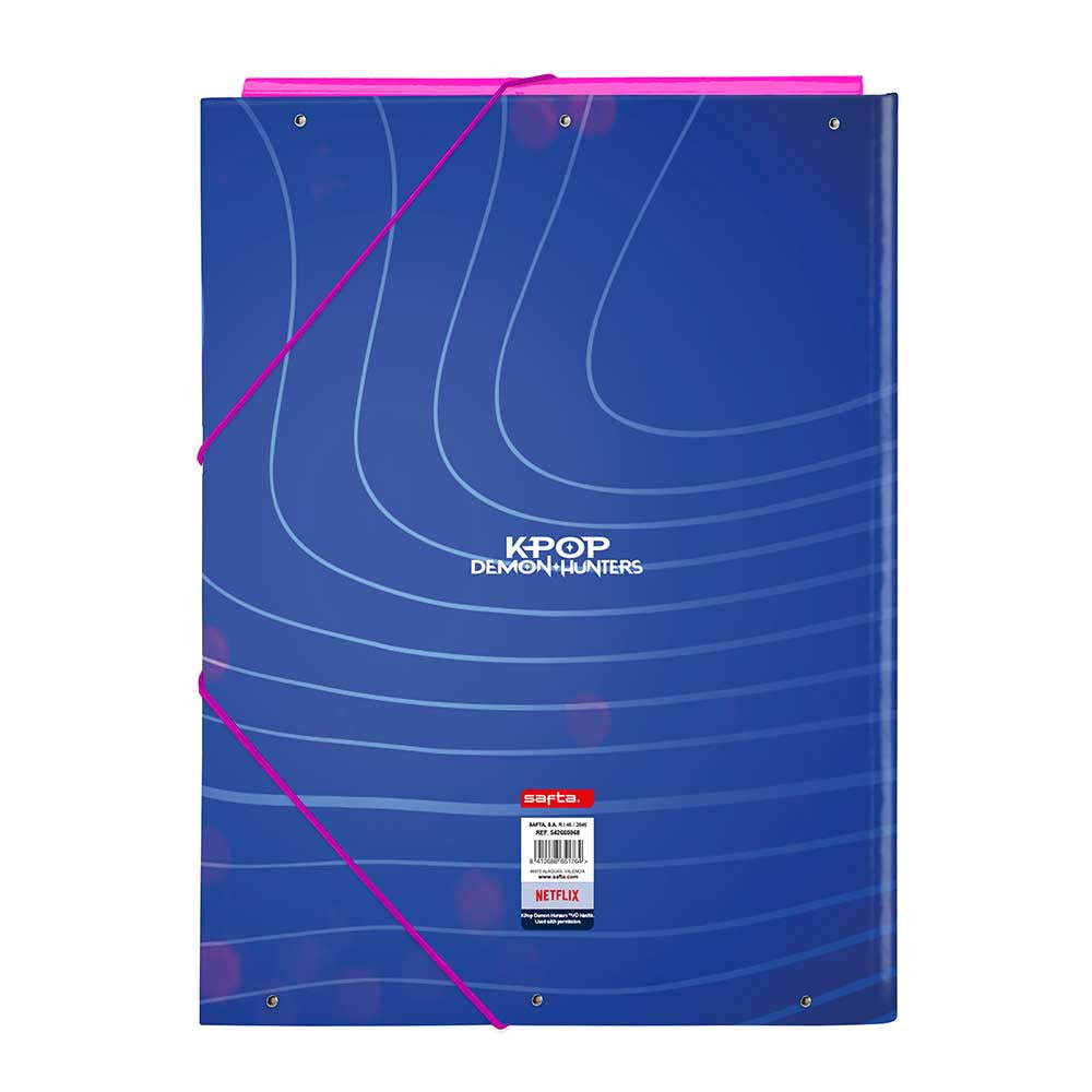 Carpeta folio 3 solapas K-POP Demon Hunters - Huntrix 26x25x33cm - carpeta