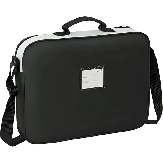 Cartera extraescolares maletín portatodo REAL MADRID 38x6x28CM - Maletín