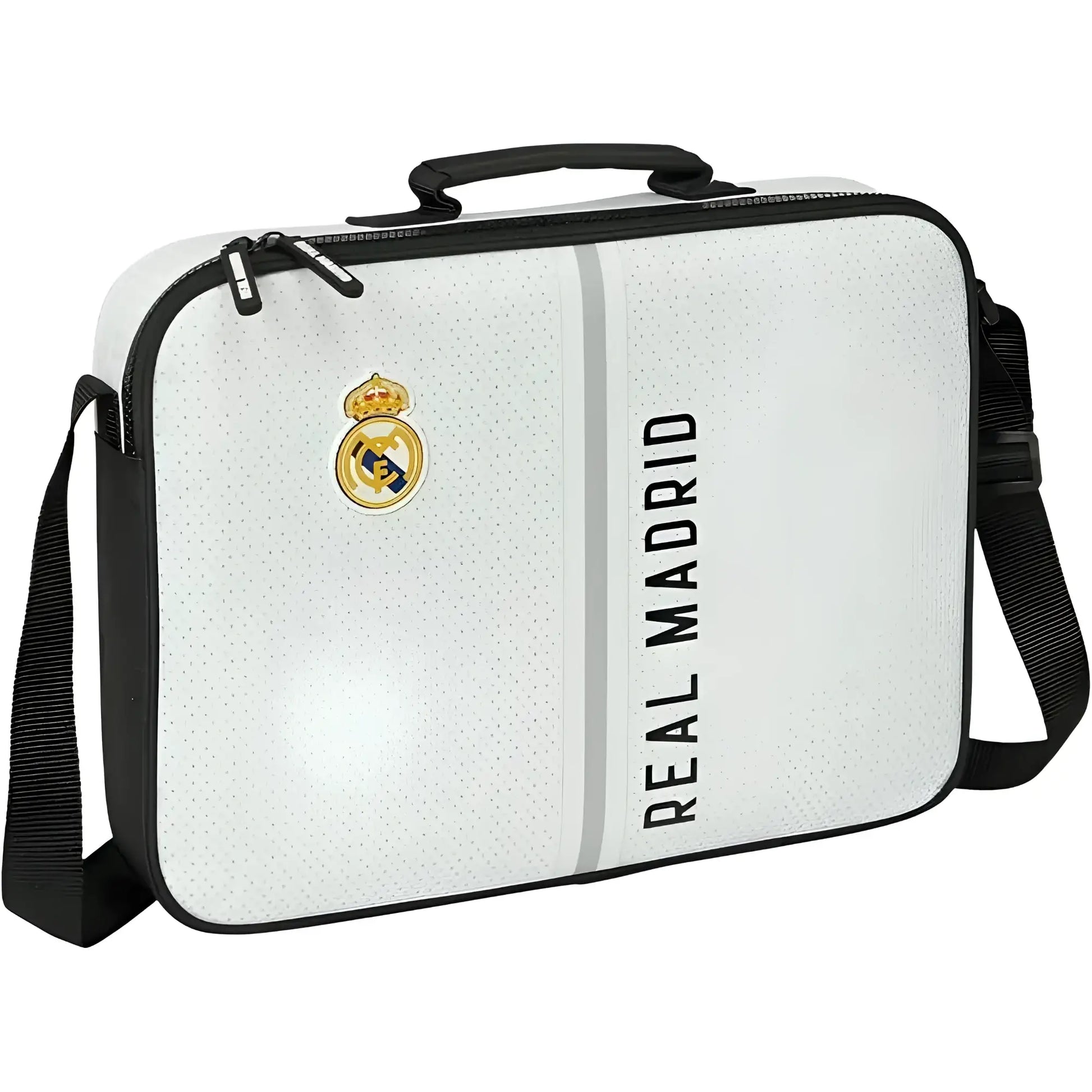 Cartera extraescolares maletín portatodo REAL MADRID 38x6x28CM - Maletín