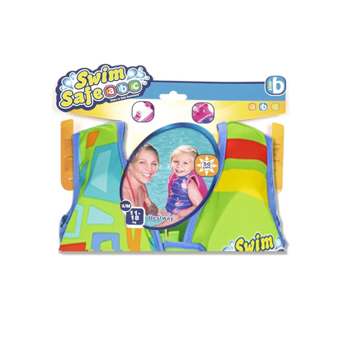 Chaleco natación infantil para niños Swim Safe 1-3 años de 11-18kg verde - chaleco