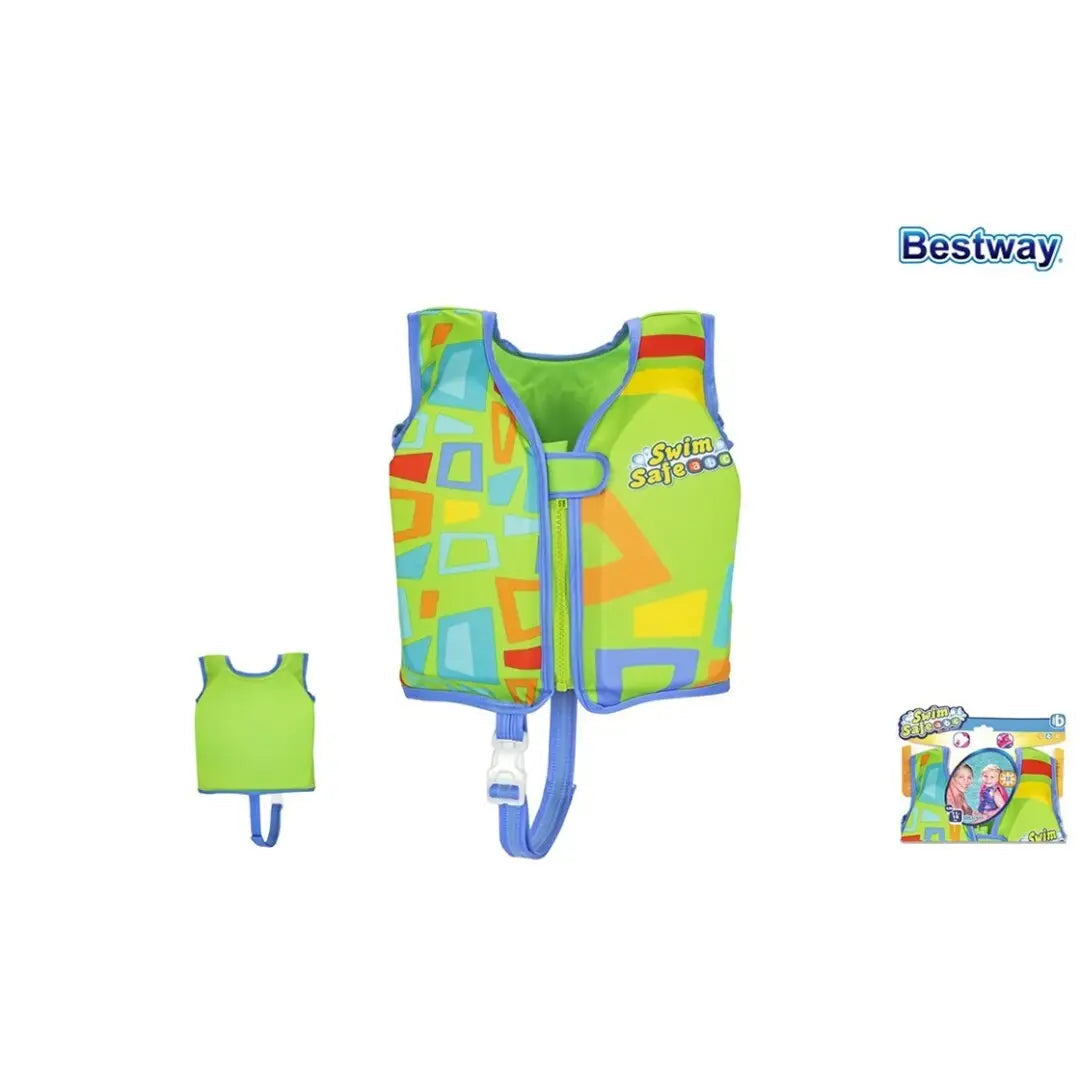 Chaleco natación infantil para niños Swim Safe 1-3 años de 11-18kg verde - chaleco