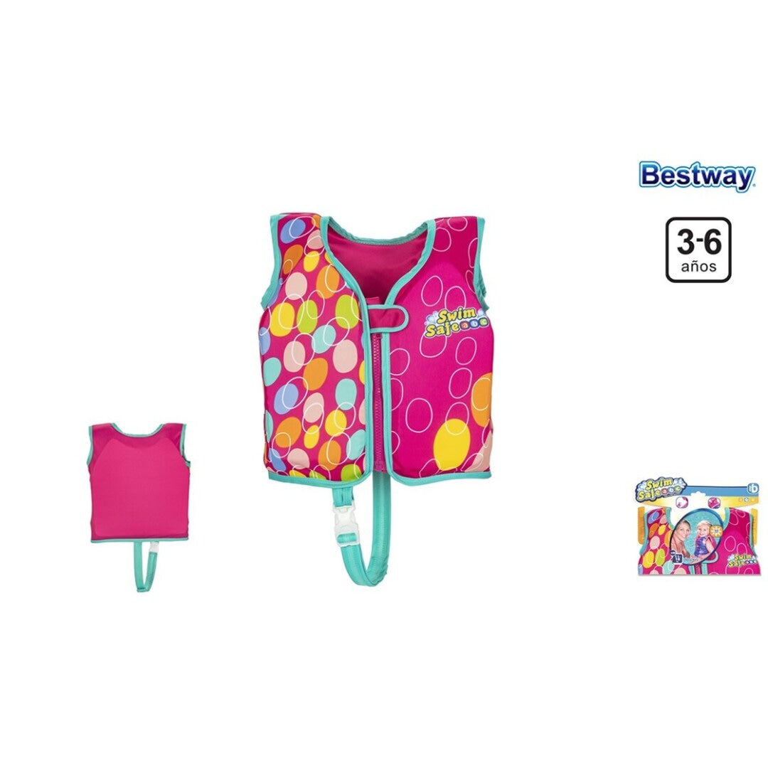 Chaleco natación infantil para niños Swim Safe 3-6 años 19-30kg rosa - chaleco