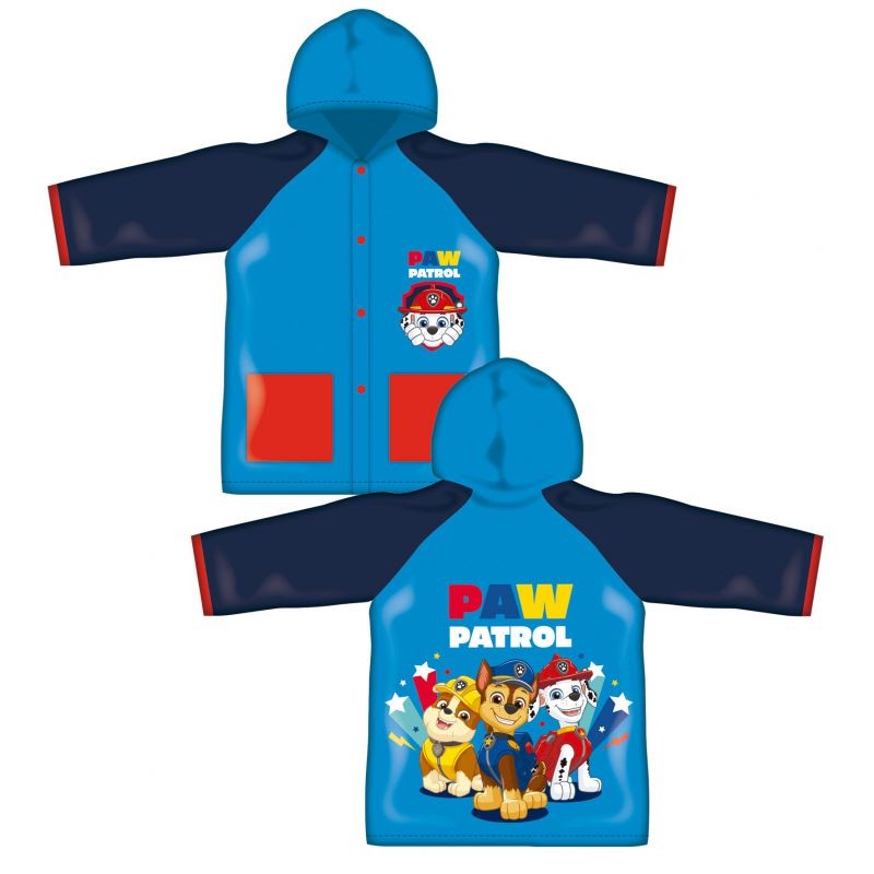 Poncho chubasquero impermeable de Patrulla canina con capucha talla 2 años