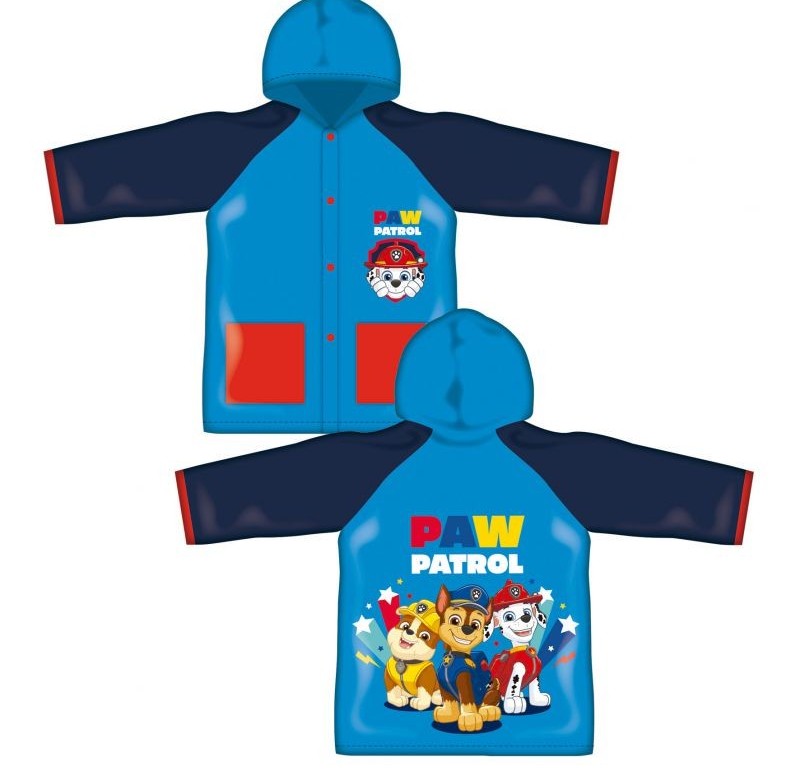 Poncho chubasquero impermeable de Patrulla canina con capucha talla 2 años