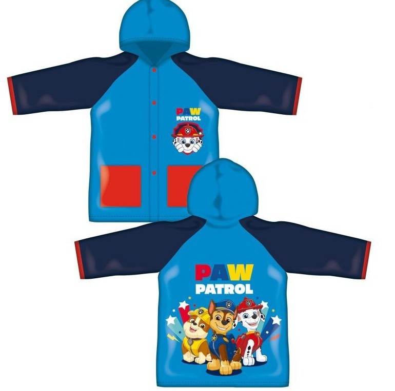 Poncho chubasquero impermeable de Patrulla canina con capucha talla 2 años