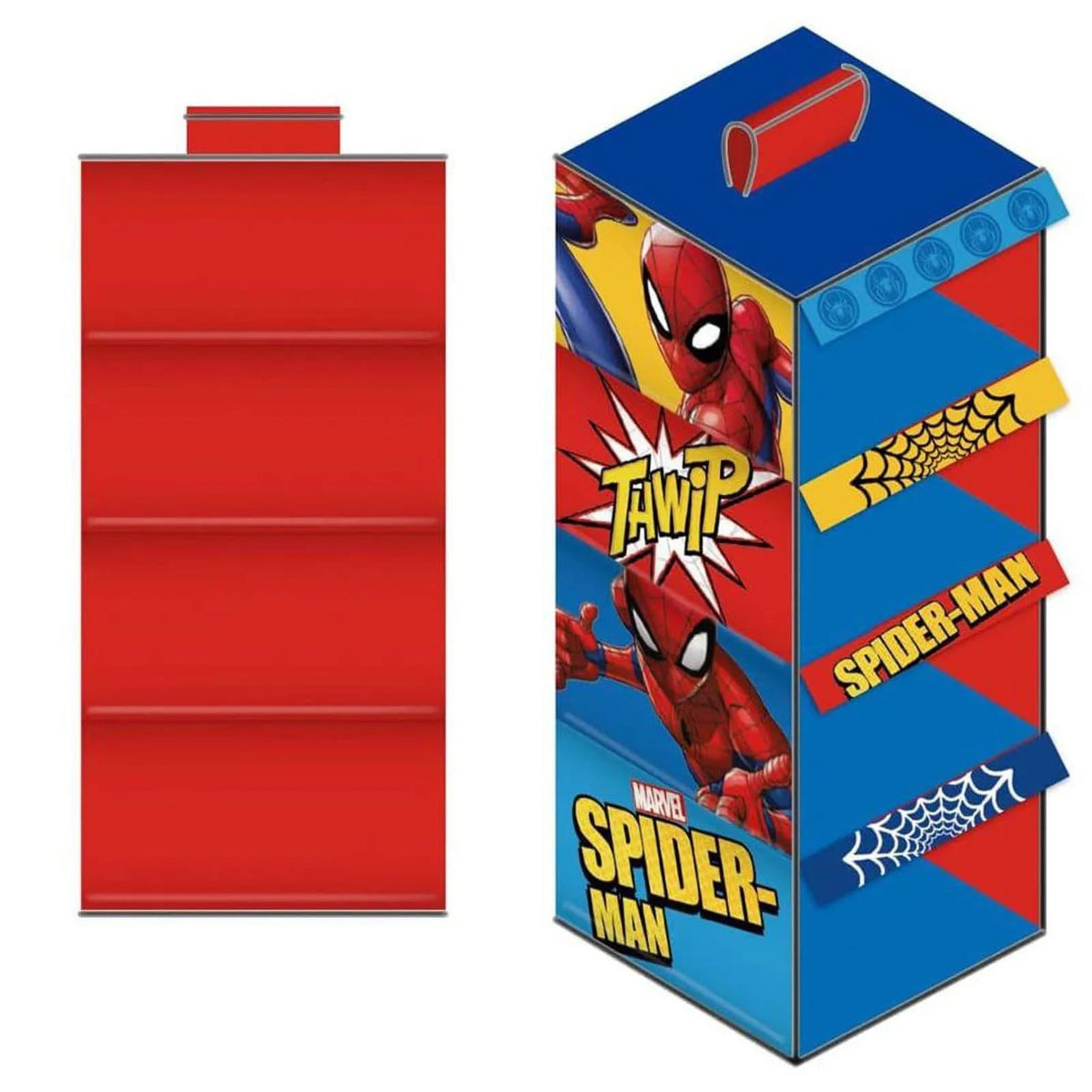 Colgador organizador de armario Spiderman con 4 huecos