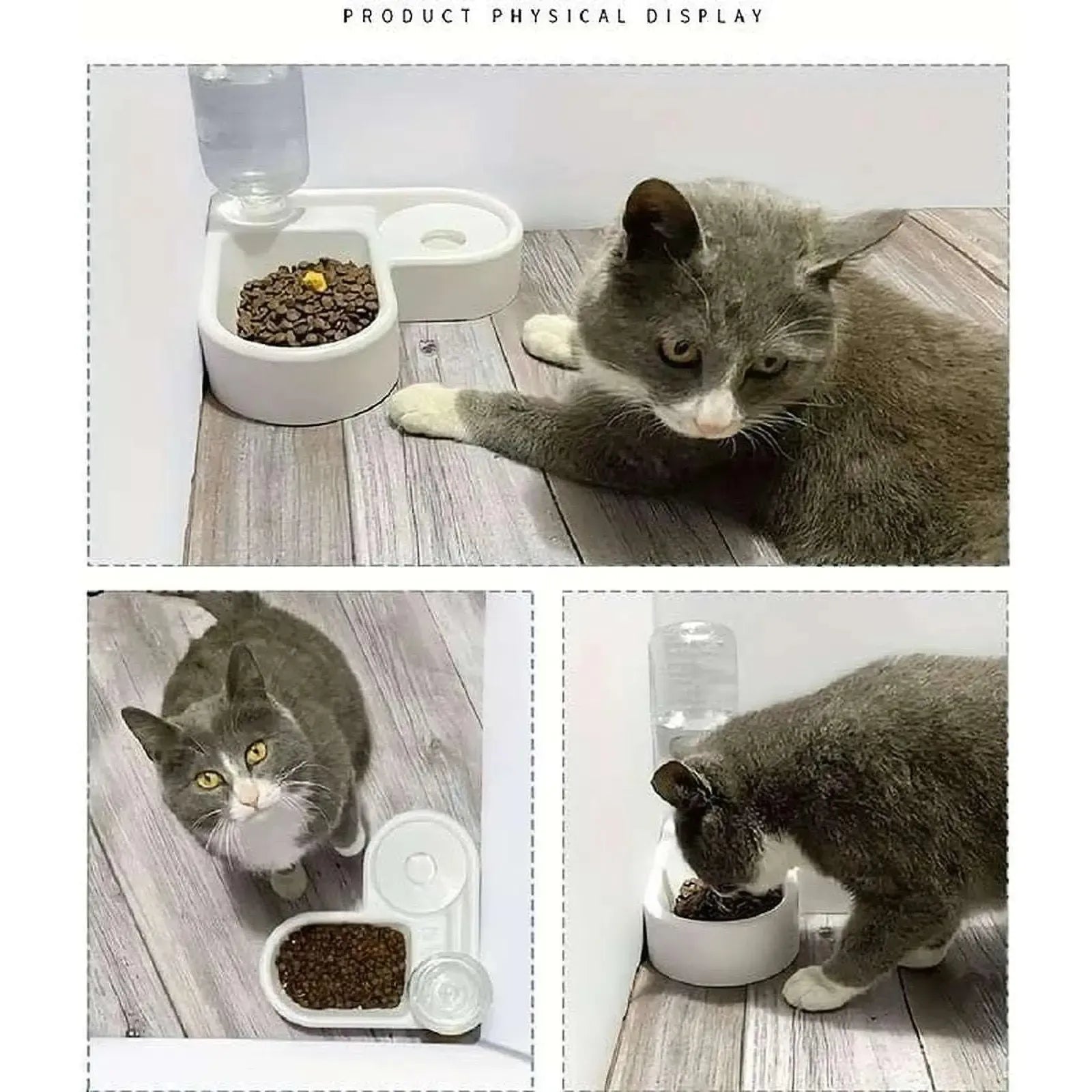 Comedero y bebedero 2 en 1 para animales domésticos esquina - mascotas