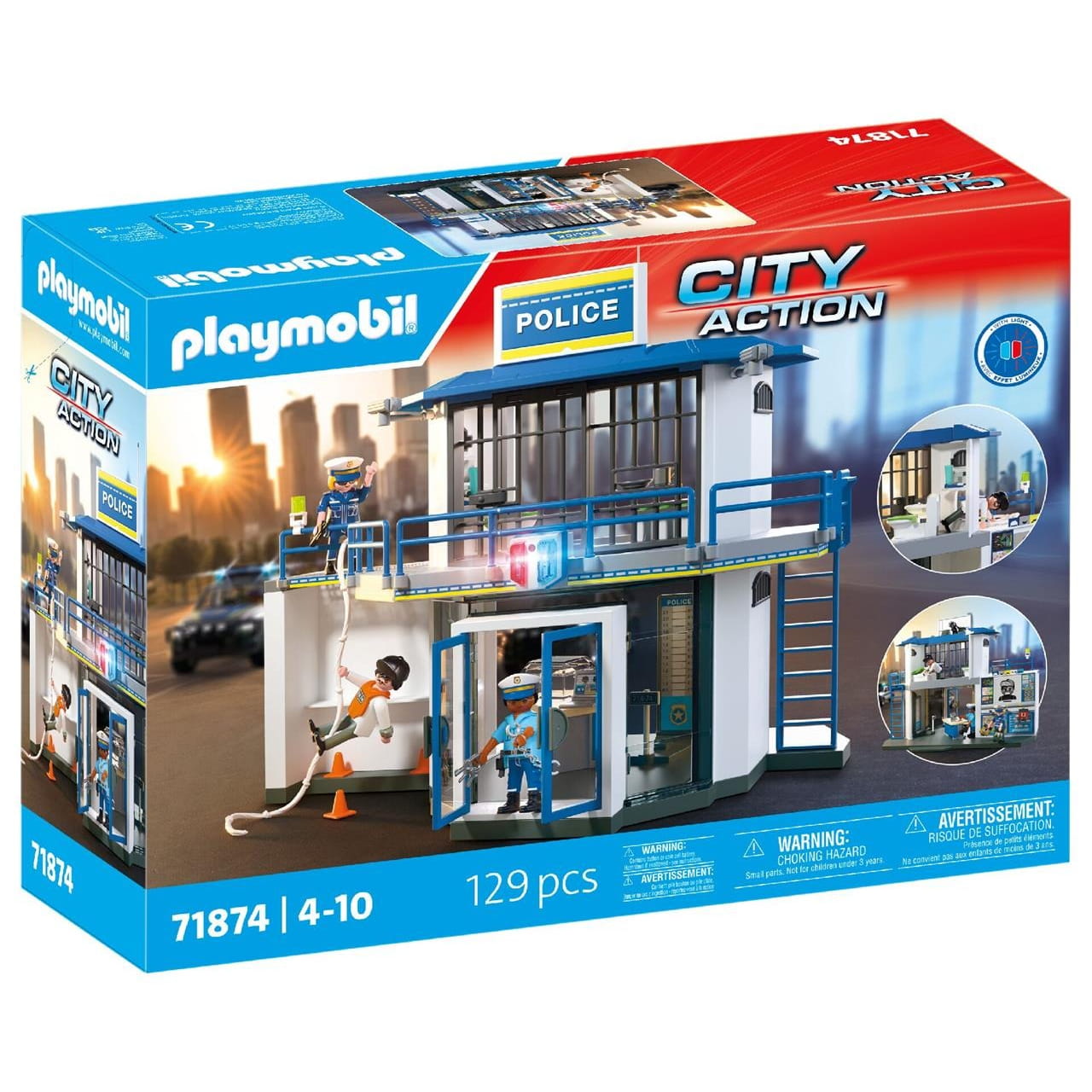 Comisaría de policía con sala investigación Playmobil City Action 71874 - Juguete