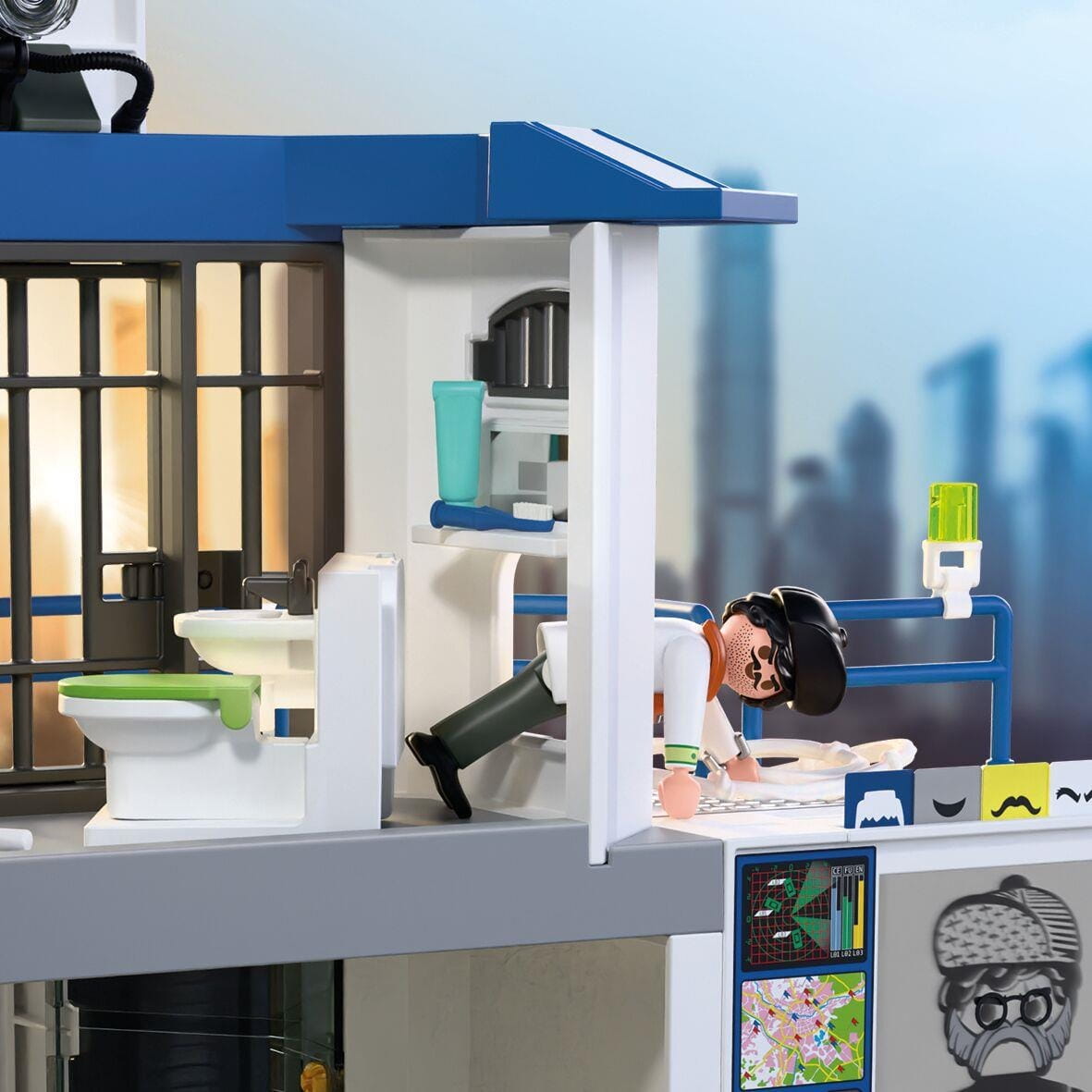Comisaría de policía con sala investigación Playmobil City Action 71874 - Juguete