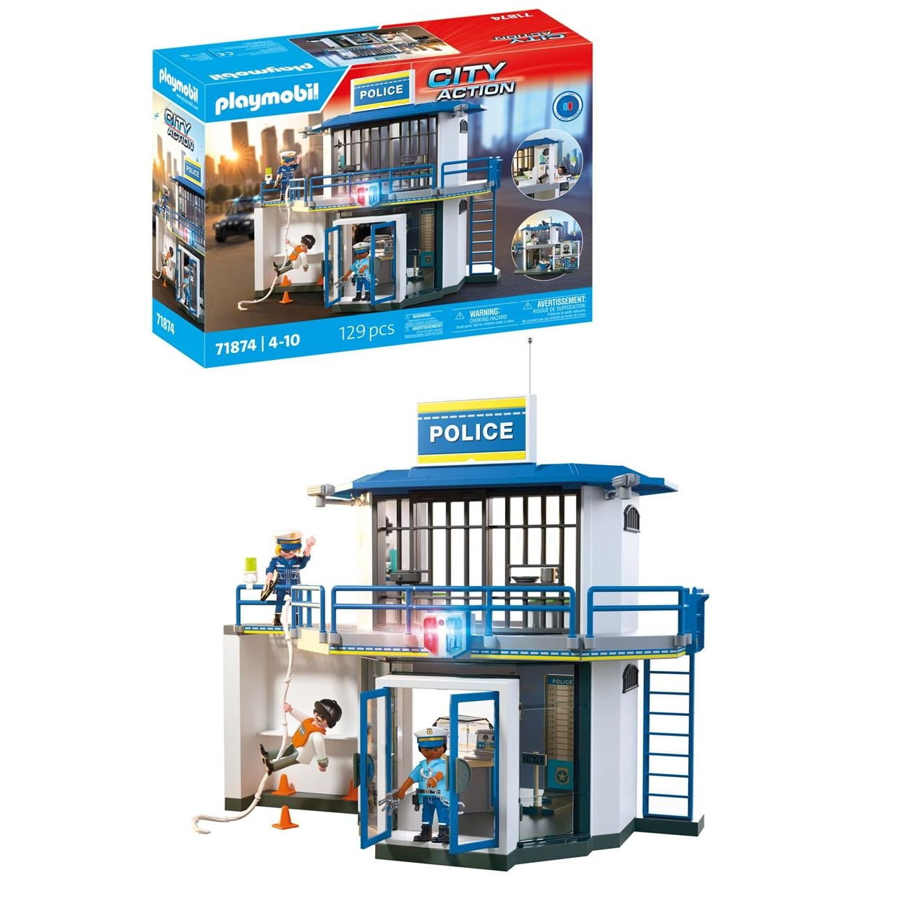 Comisaría de policía con sala investigación Playmobil City Action 71874 - Juguete