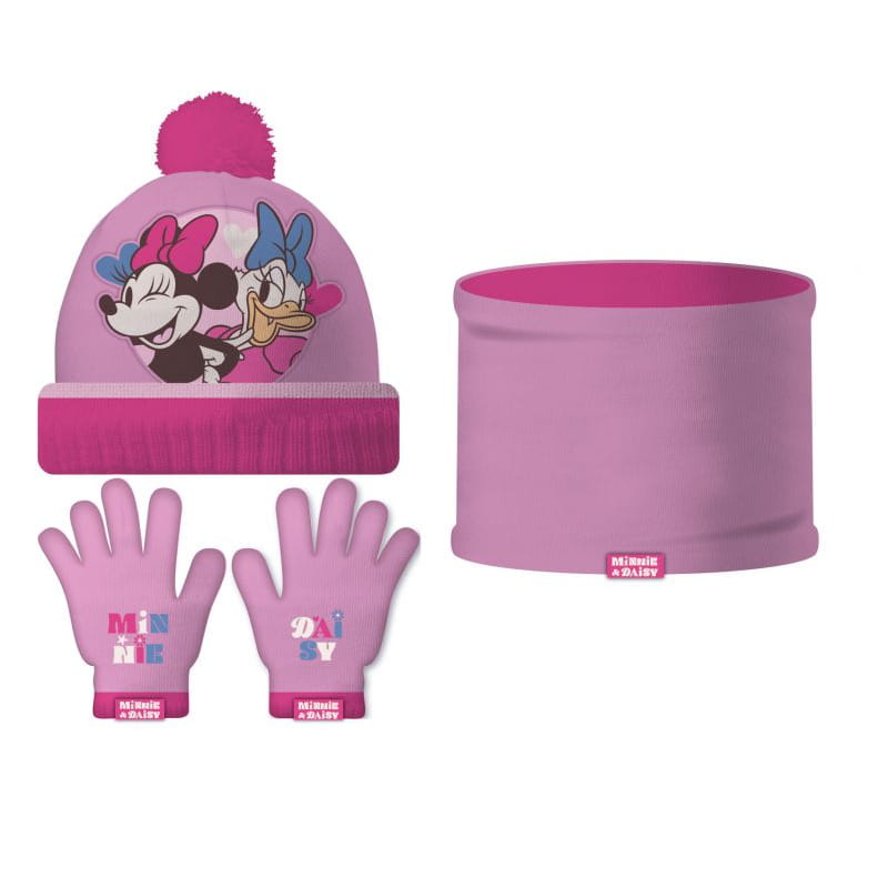 Conjunto de braga guantes y gorro Minnie Mouse Disney
