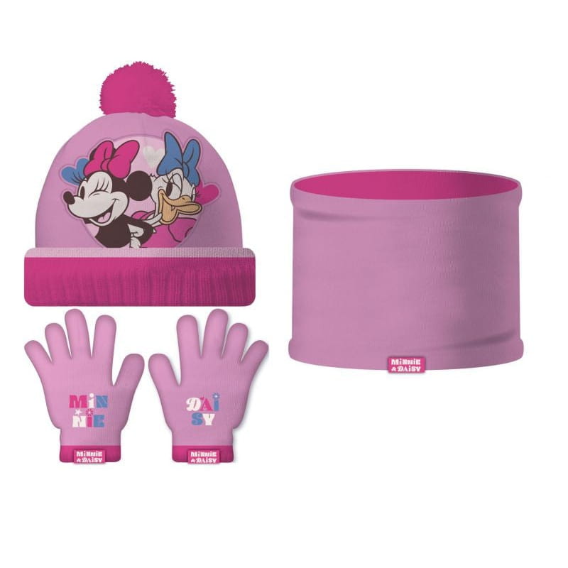 Conjunto de braga guantes y gorro Minnie Mouse Disney