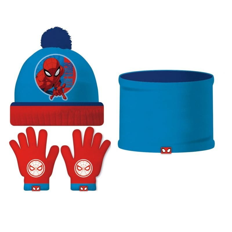 Conjunto de braga guantes y gorro Spiderman Marvel