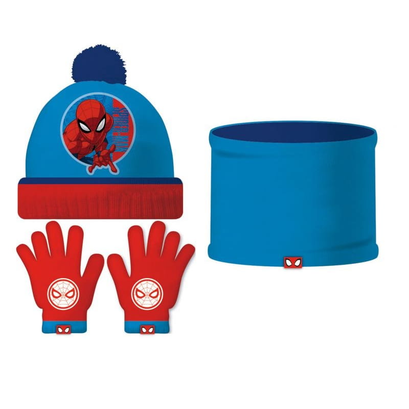 Conjunto de braga guantes y gorro Spiderman Marvel