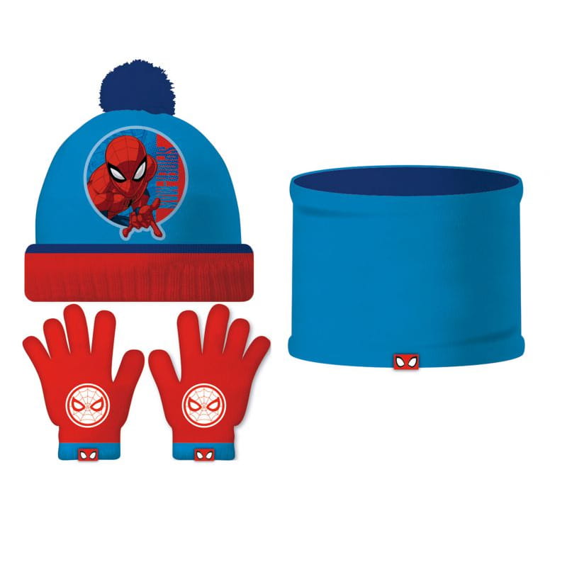 Conjunto de braga guantes y gorro Spiderman Marvel