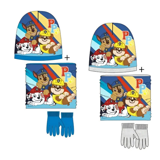 Conjunto gorro guantes y braga infantil PATRULLA CANINA