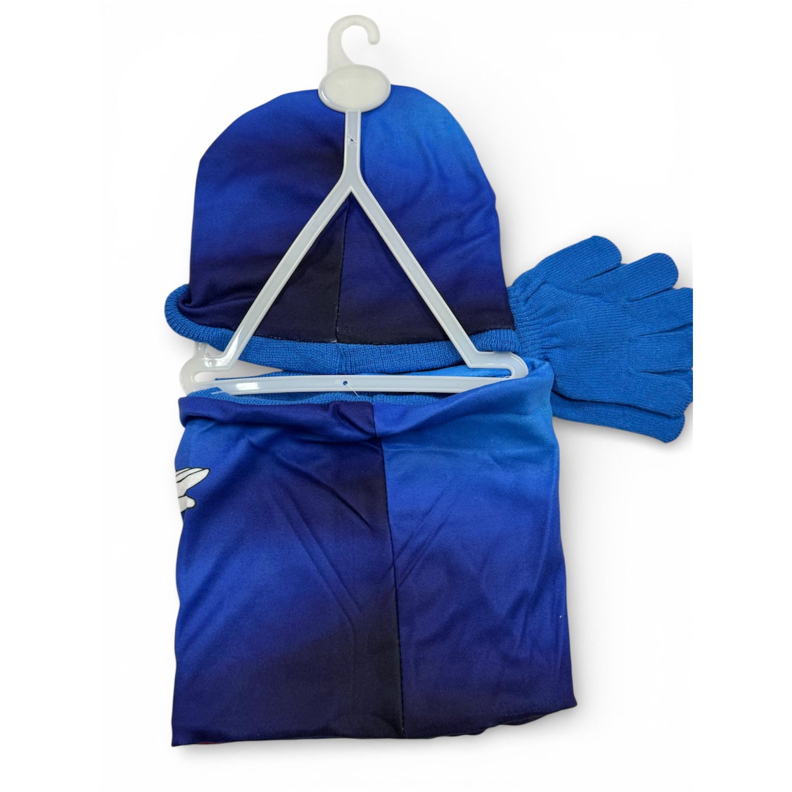 Conjunto gorro guantes y braga infantil SONIC Azul