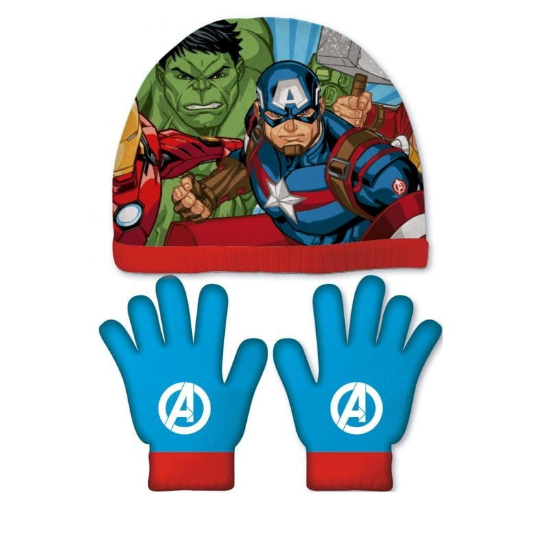 Conjunto de guantes y gorro Marvel Avengers