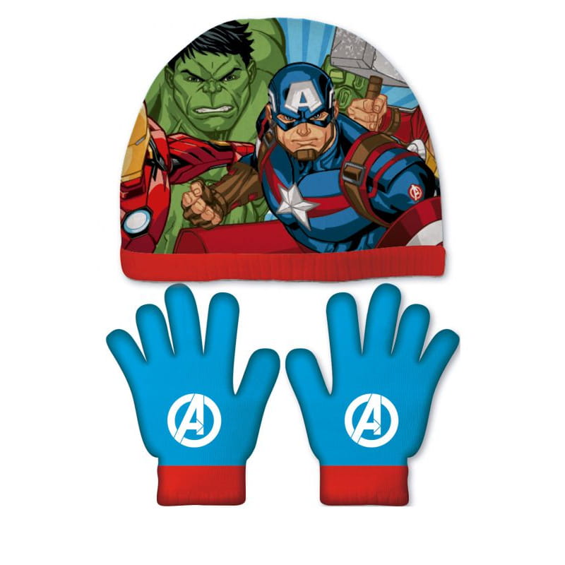 Conjunto de guantes y gorro Marvel Avengers