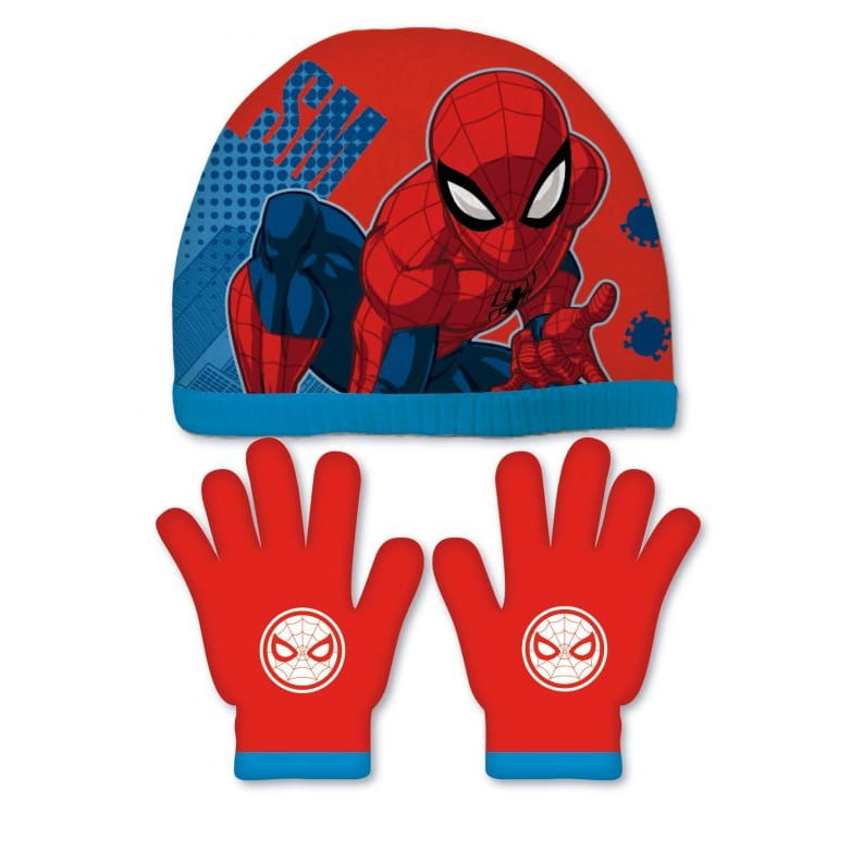 Conjunto de guantes y gorro Spiderman Marvel