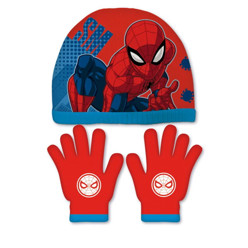 Conjunto de guantes y gorro Spiderman Marvel