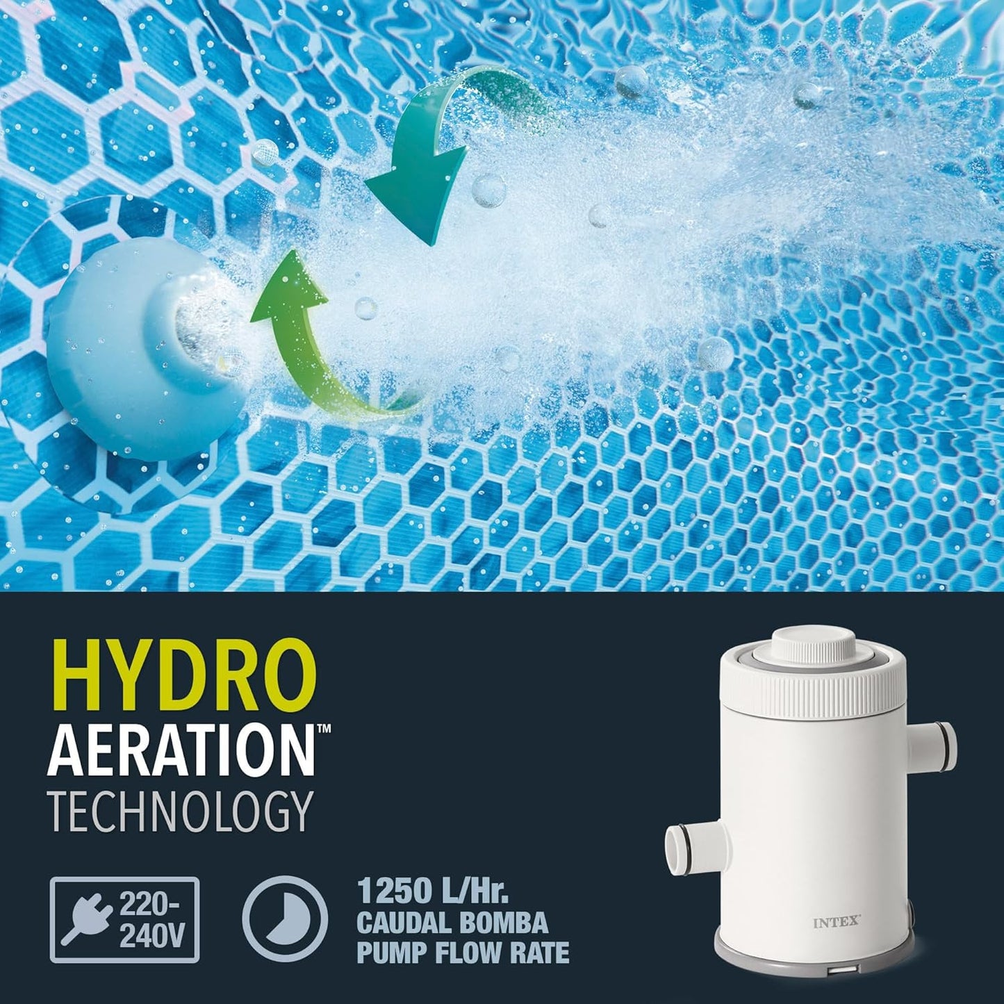 Depuradora cartucho C330 filtración 1250l/h compatible con piscina de hasta 7900L tecnología Hydro Aeration - depuradora
