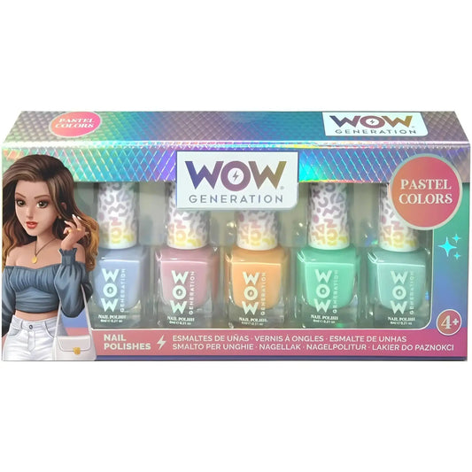 Esmalte de uñas pack 5 WOW GENERATION colores pastel - esmaltes