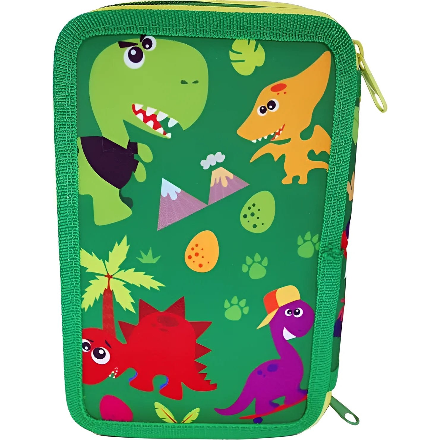 Estuche completo 3 cremalleras CRAZY DINO - Perfecta para el Cole