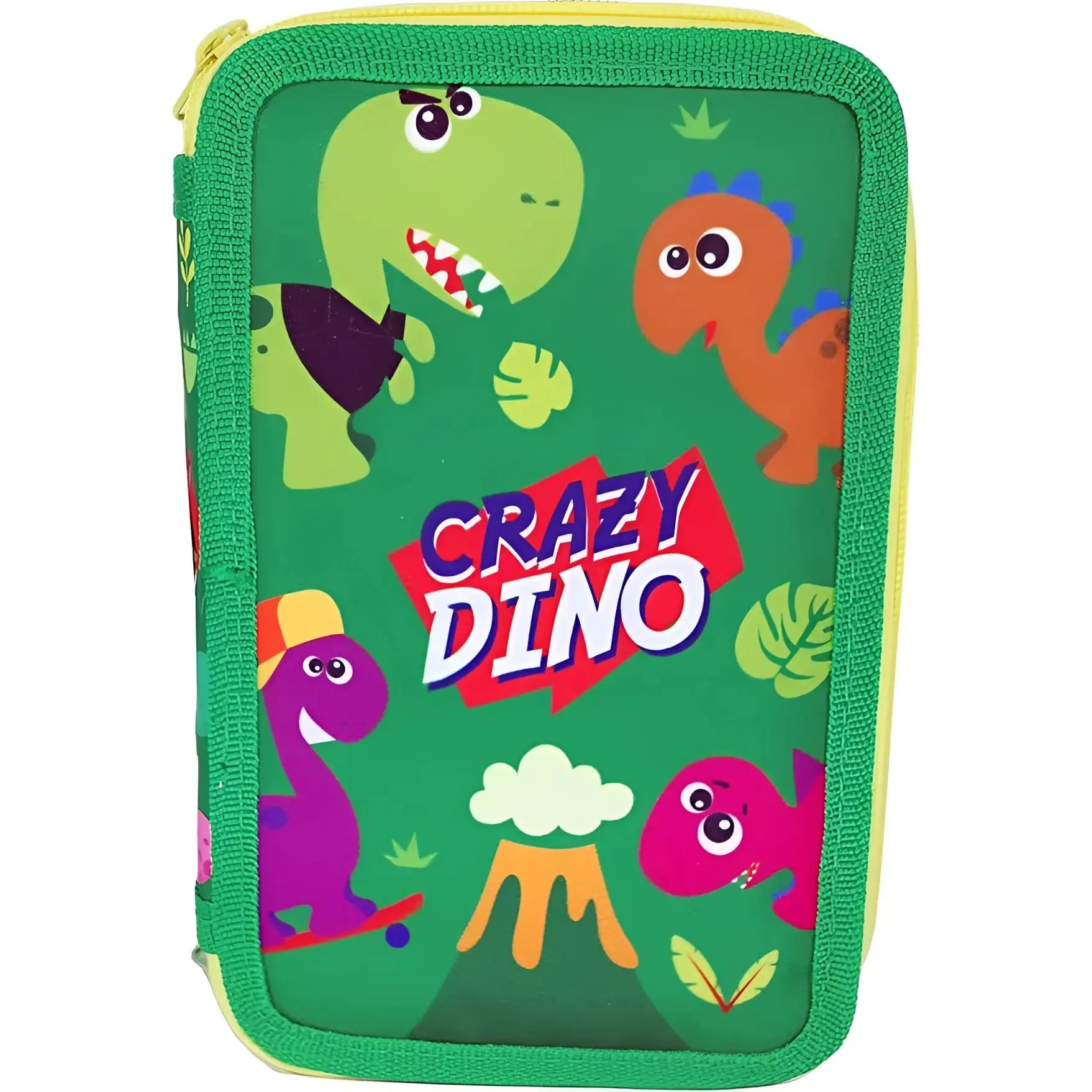Estuche completo 3 cremalleras CRAZY DINO