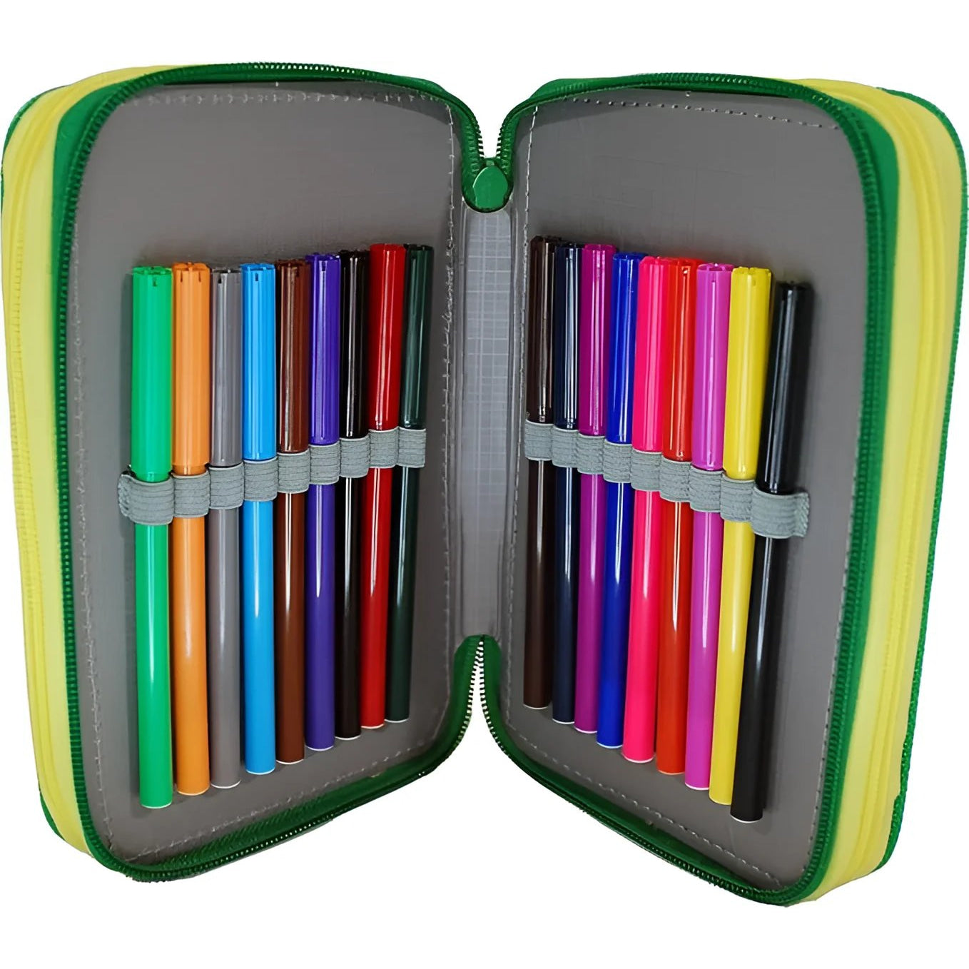 Estuche completo 3 cremalleras CRAZY DINO - Perfecta para el Cole
