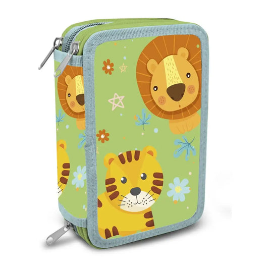 Estuche completo 3 cremalleras In To The Jungle Mochila infantil
