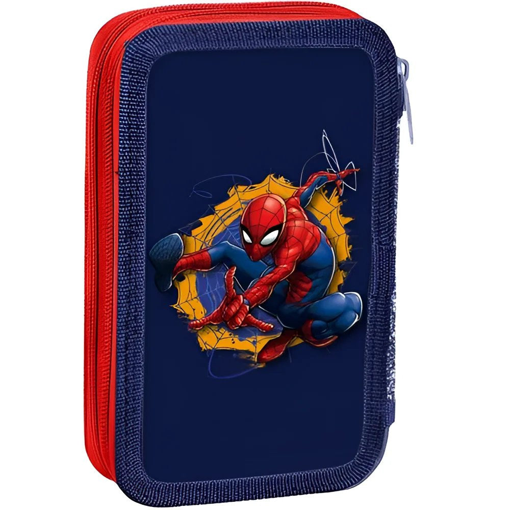 Estuche plumier completo 2 cremalleras Spiderman - Mochila infantil
