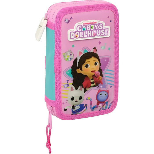 Estuche Plumier doble 28PCS GABBY’S DOLLHOUSE 13x4x19,5CM - Mochila infantil
