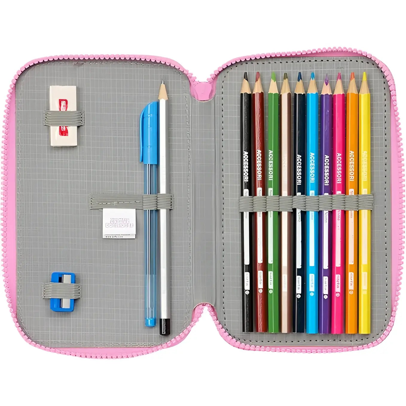 Estuche Plumier doble 28PCS GABBY’S DOLLHOUSE 13x4x19,5CM